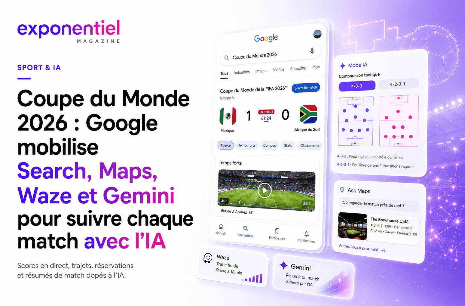 Coupe du Monde 2026 : Google mobilise Search, Maps, Waze et Gemini pour suivre chaque match avec l’IA