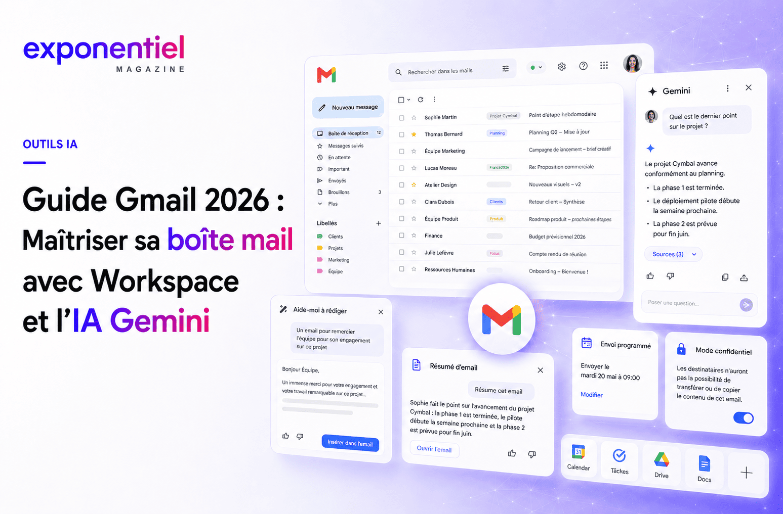 Guide Gmail 2026 : Maîtriser sa boîte mail avec Workspace et l'IA Gemini