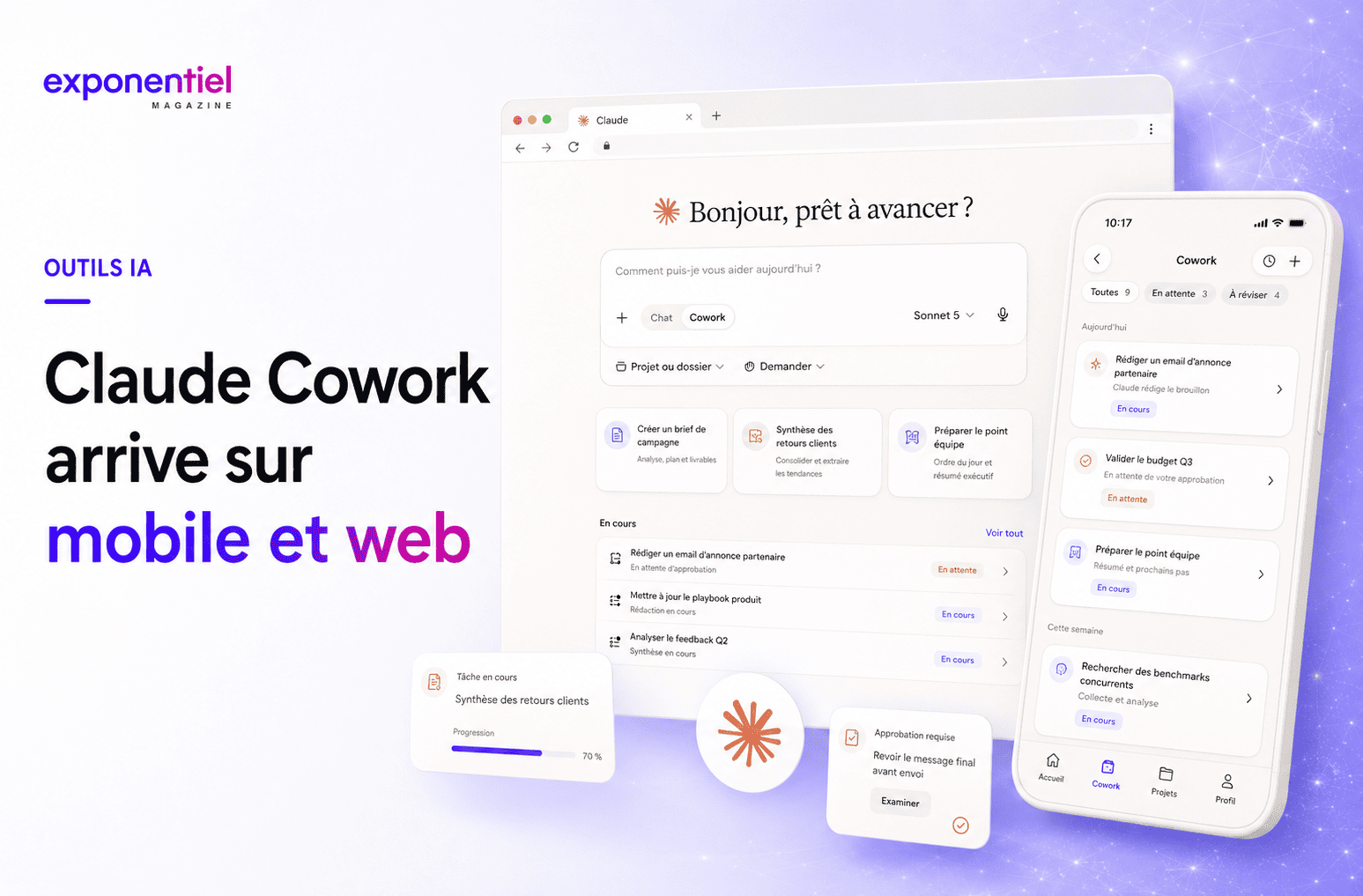 Claude Cowork arrive sur mobile et web : Anthropic veut faire de l’agent IA un collègue toujours actif